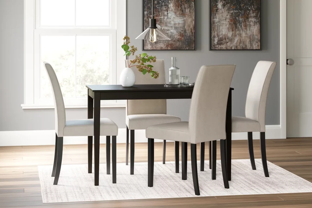 Kimonte Dining Table And 4 Chairs Set