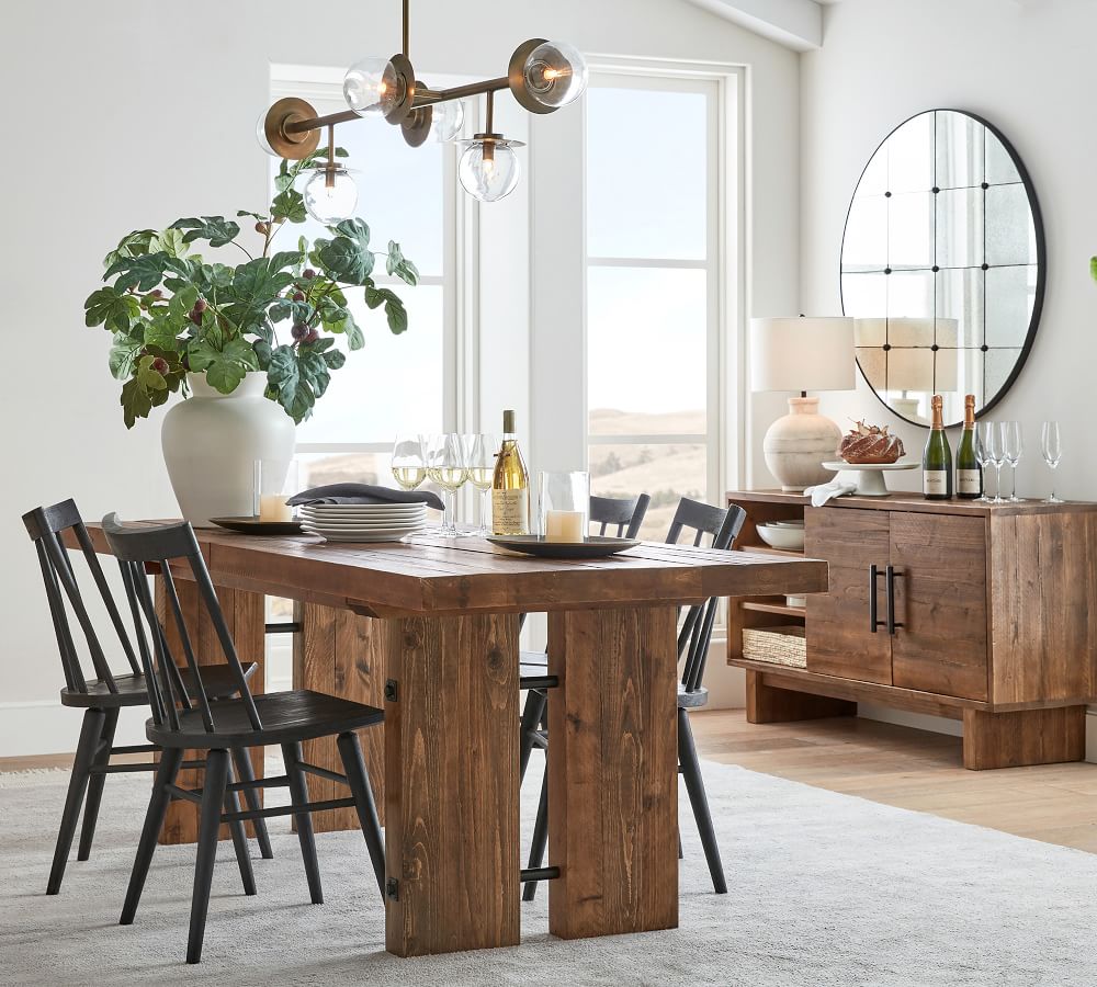 Pottery Barn North Reclaimed Wood Extending Dining Table