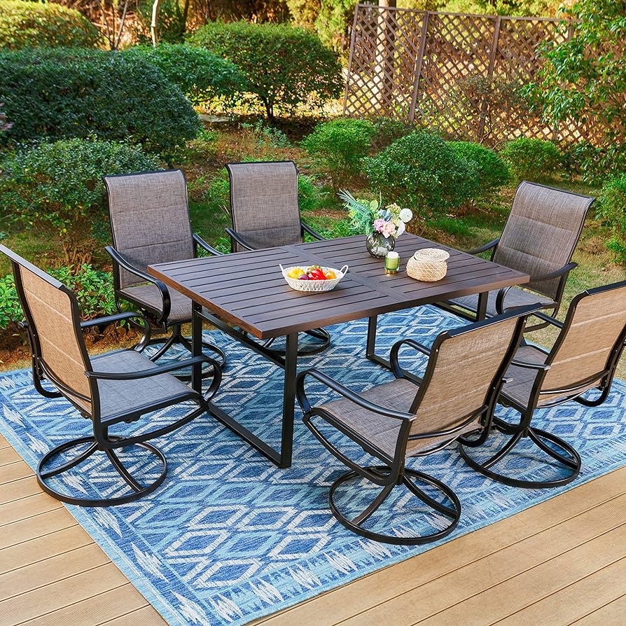 Enhance Your Outdoor Dining Experience with a 6 Person Outdoor Dining Table With Umbrella Hole