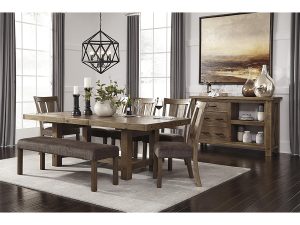 Ashley Furniture Signature Design Tamilo Dining Room Table Gray Brown