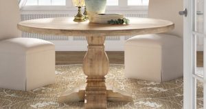 Candace Mango Solid Wood Pedestal Dining Table