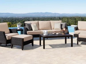 Cassara 7-Piece High Dining Set With Fire Table