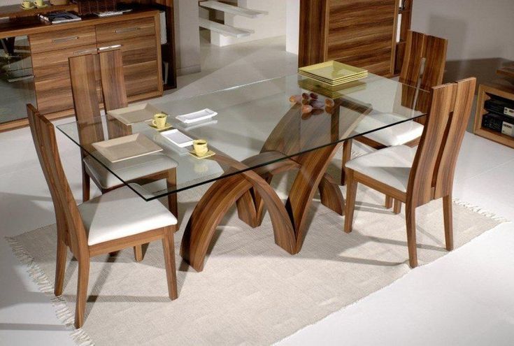 Enhance Your Dining Space with a Stylish Dining Table With Glass Top And Wood Base