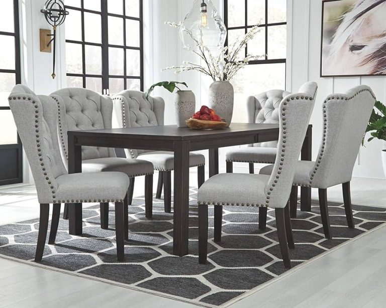 Jeanette Dining Table And 4 Chairs And Bench Set